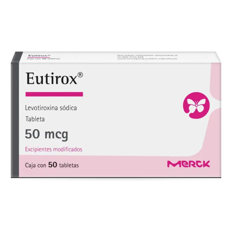 Eutirox Tabletas 50 Mcg, 50 Tabletas