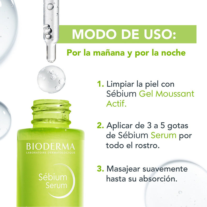 Bioderma Sébium Sérum Ultra Ligero, Regula Sebo Y Suaviza Poros, 30 Ml