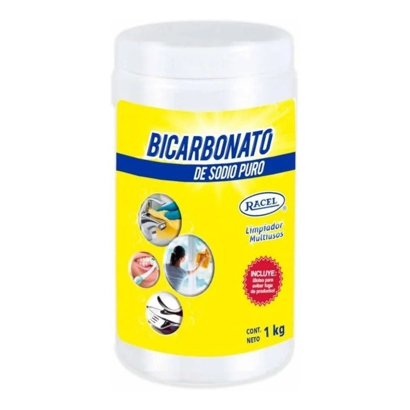 Bicarbonato De Sodio Puro Multiusos Racel Bote De 1 Kg