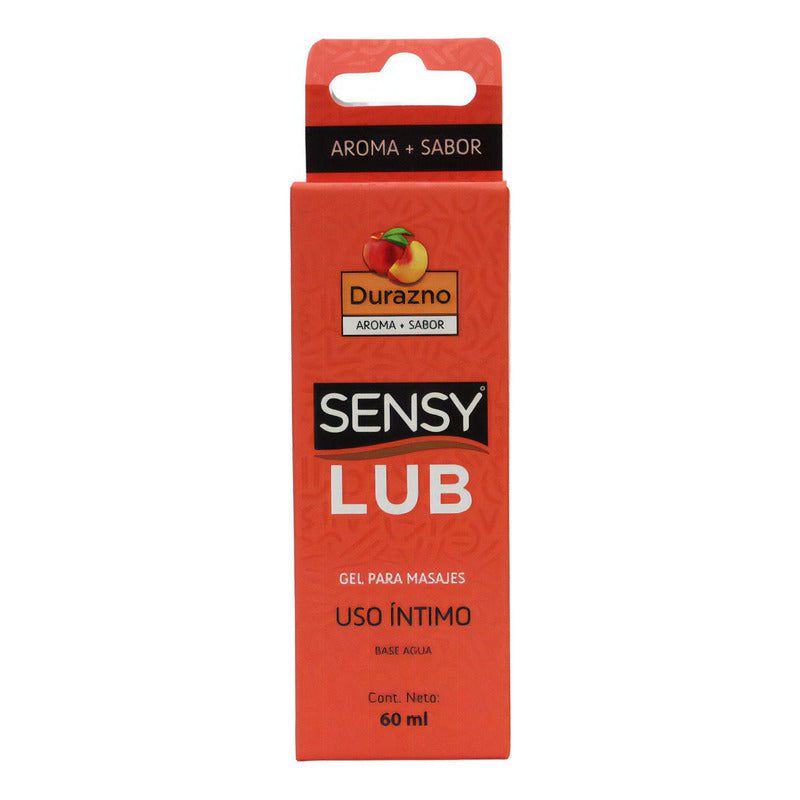 Lubricante Comestible Sensy Lub Con Aroma Y Sabor 60 Ml Sabor Durazno