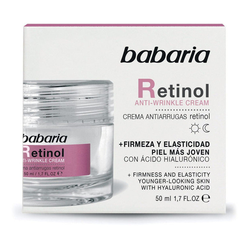 Babaria Crema Facial Antiarrugas Con Retinol, Todo Tipo De Piel, 50ml