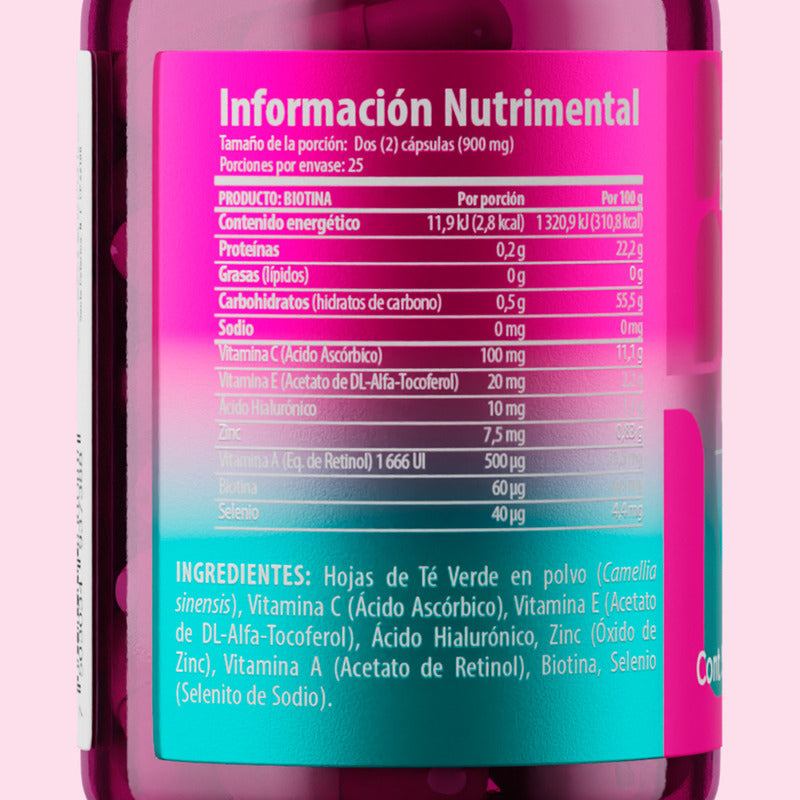 Belacaps Biotina Vitamina C E Acido Hialuronico 50 Cap Sin Sabor