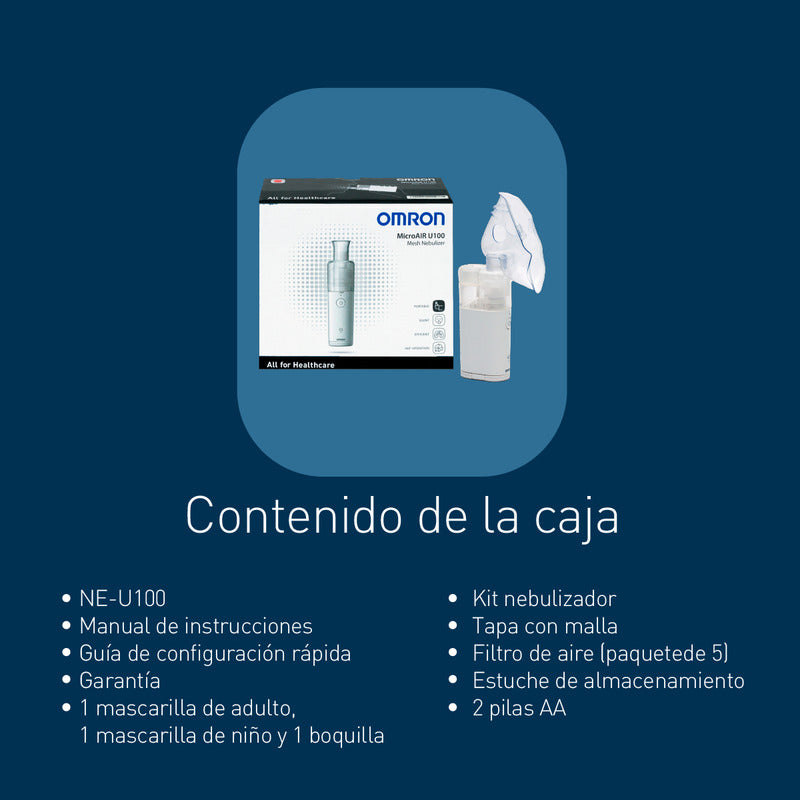 Omron Micro Nebulizador Adulto/infantil Microair U100 Color Blanco