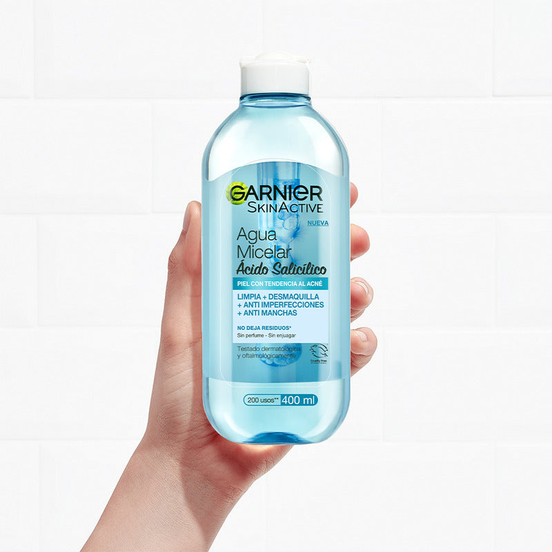 Agua Micelar Ácido Salicílico Skinactive 400ml Garnier