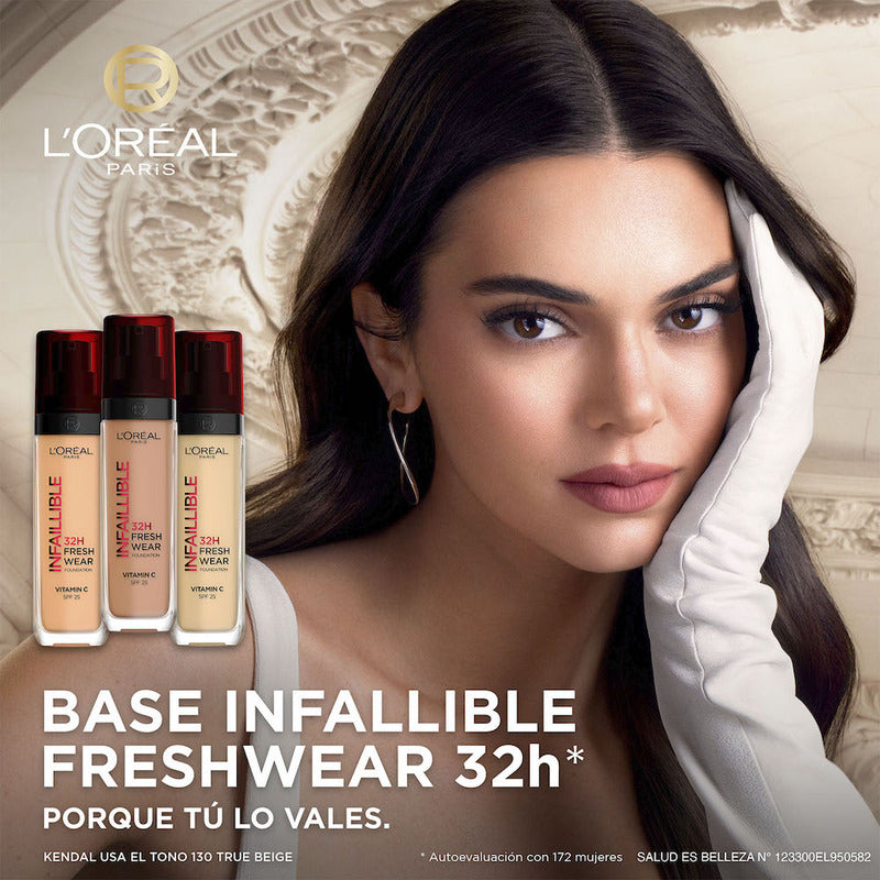 Base De Maquillaje Líquida De Alta Cobertura Y Larga Duración Infallible 32h Freshwear De L'óreal Paris