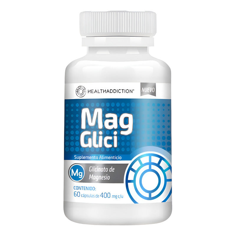 Healthaddiction Magglici Glicinato De Magnesio Frasco 60caps Sin Sabor