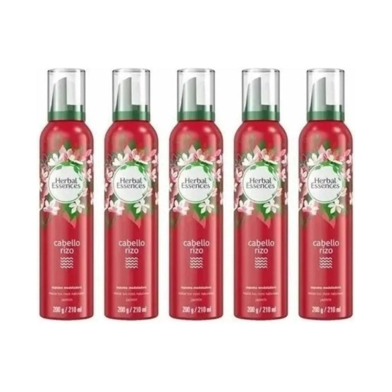 Espuma Modeladora Herbal Essences Cabello Rizo 5 Pzs 200g Ms