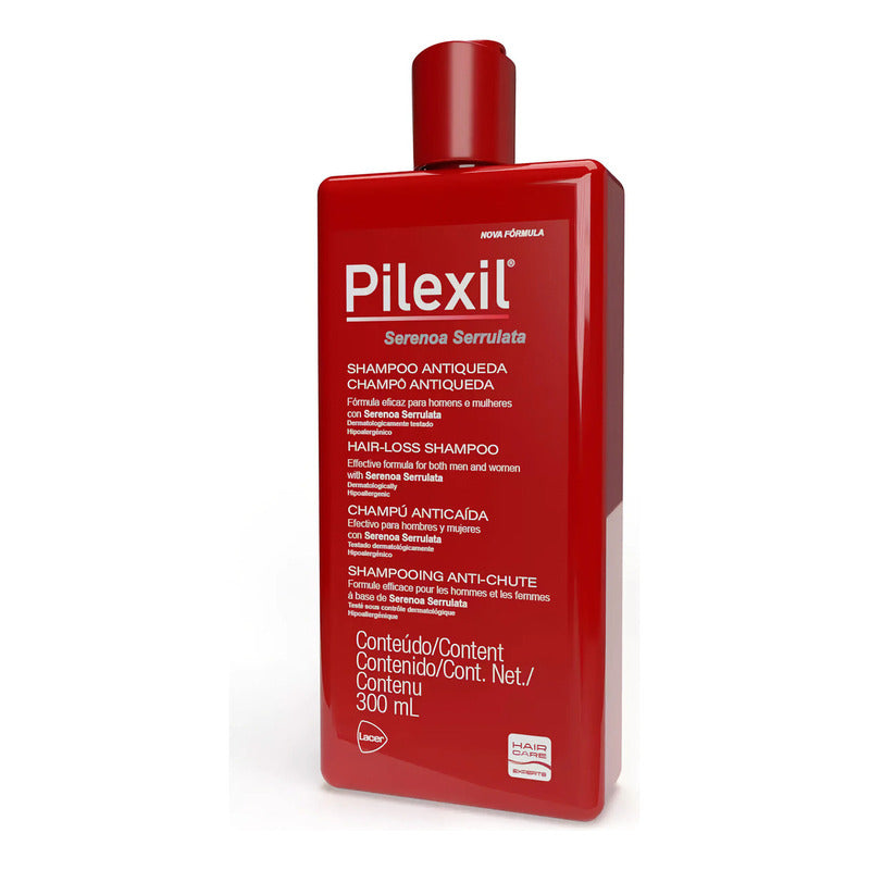 Pilexil Shampoo Para Cuidado Anticaída Del Cabello 300 Ml Con Serenoa Serrulata Y Zinc