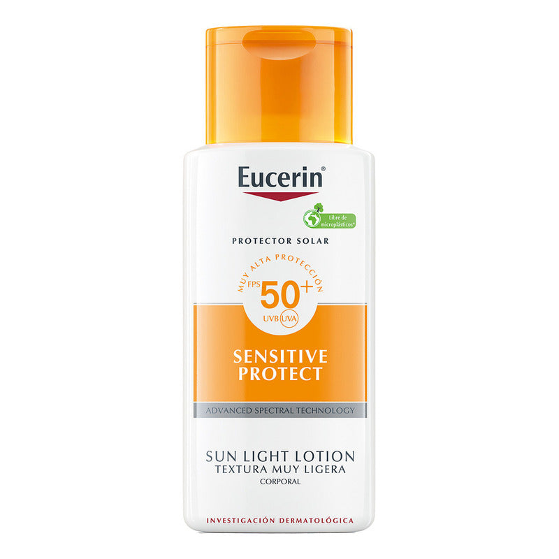 Eucerin Sensitive Protect Sun Light Lotion Protector Solar Corporal Fps50 150ml