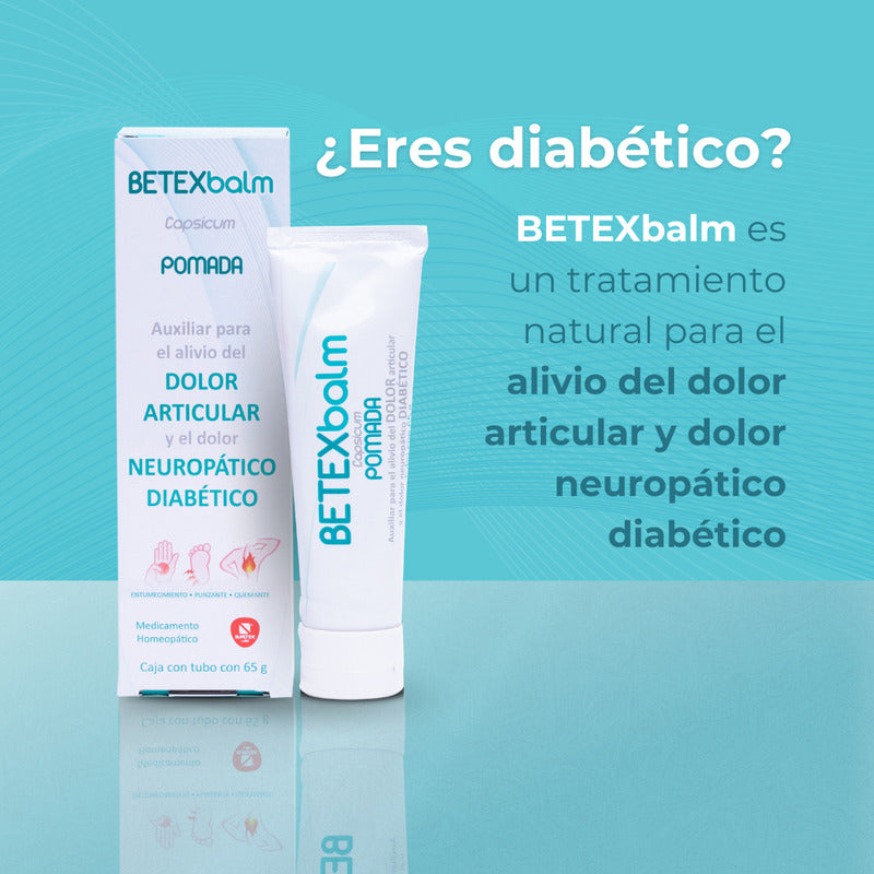 Betexbalm Auxiliar En Neuropatía Diabética Nartex Homeopatía Alivio Dolor Nervioso, Neuropático Y Articular