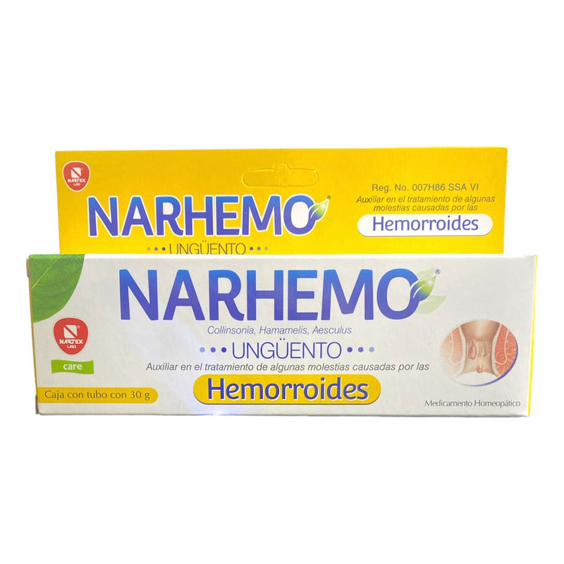 Narhemo Ungüento Alivio Hemorroides Tubo 30g
