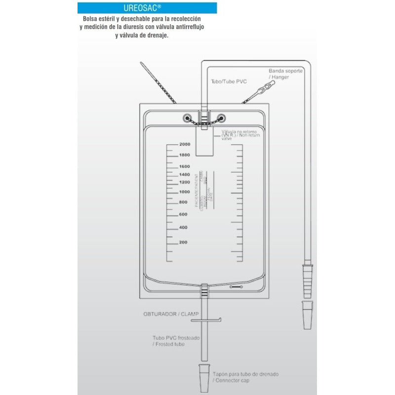 Bolsa Para Orina 2 Litros Ureosac Pisa