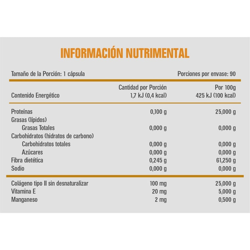 Colágeno Tipo 2 Premium. Sin Desnaturalizar 90 Cápsulas Olnatura Just Natural