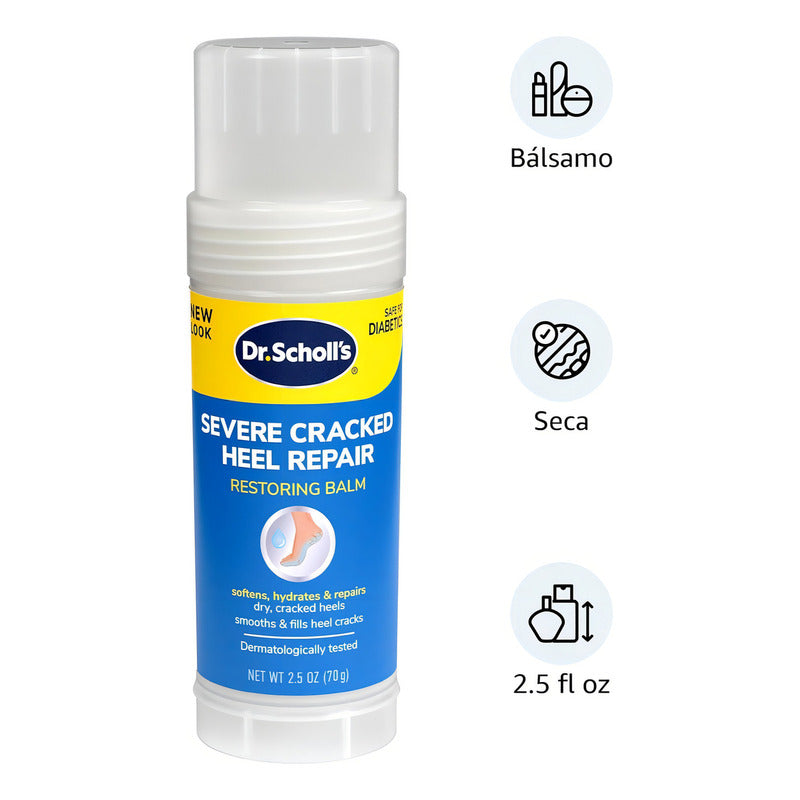 Dr. Scholls Bálsamo Hidratante Reparador | Tratamiento Clínico Para Pies Secos Y Talones Agrietados, Alivia, Suaviza Y Restaura La Piel Con Efecto Protector Y Textura No Grasa De Rápida Absorción