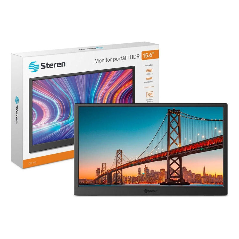 Monitor Portátil Hdr De 15.6 Para Laptop- Dis-116 0001-negro