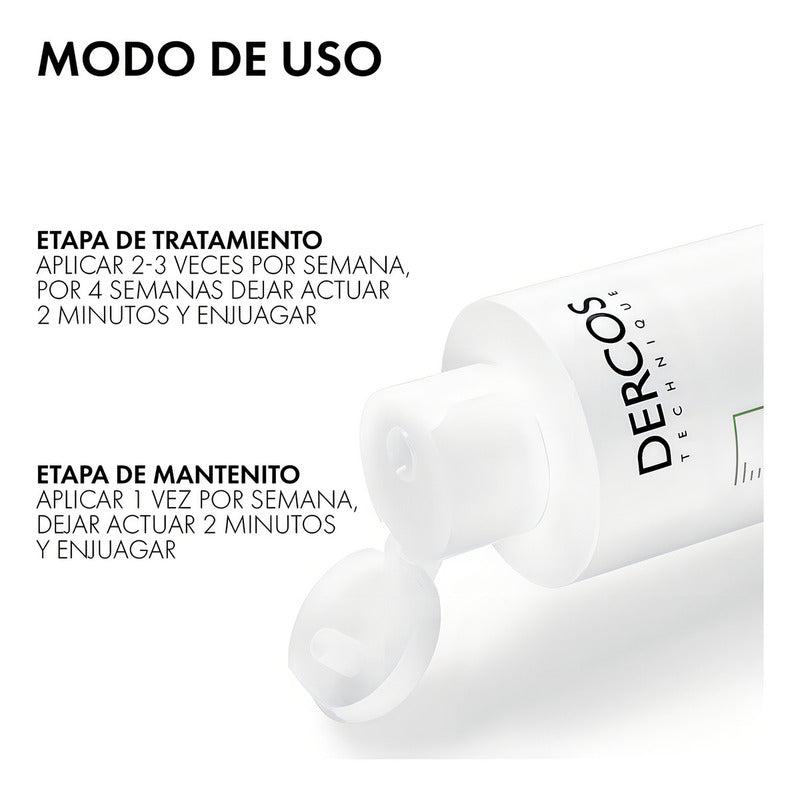 Shampoo Tratamiento Anticaspa En Botella Vichy Dercos Sin Parabenos Para Cabello Seco 200 Ml