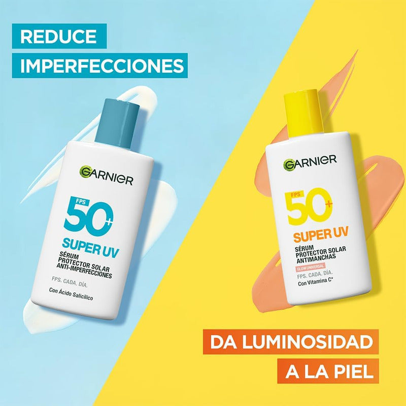 Protector Solar Facial Garnier Super Uv Glow Fps50+ 40ml