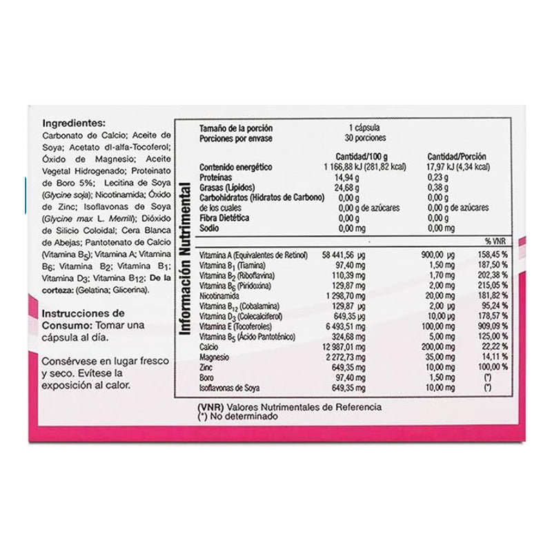 Gelcavit Isoflavonas De Soya Vitaminas Y Minerales C/30caps No