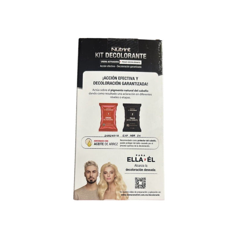 Xiomara Nutrint Kit Decolorante Crema Activadora + Polvo Decolorante Para Ella Y El