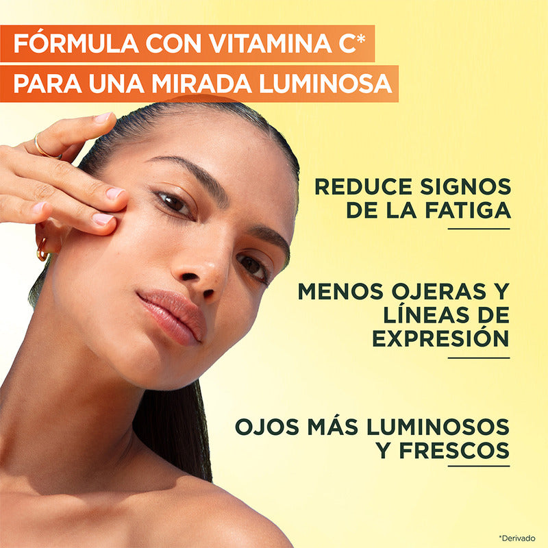 Garnier Skin Active Contorno De Ojos Express Aclara Con Vitamina C, Niacinamida Y Cafeína, Reduce Ojeras, 15ml