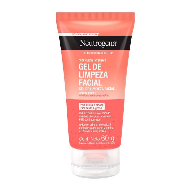 Gel Limpiador Facia Neutrogenal Deep Clean Intensive Toronja Ácido Salicílico 60 Ml