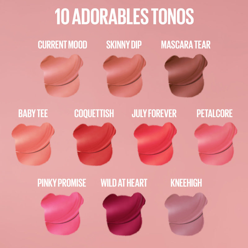 Maybelline Tinta Para Labios Super Stay Teddy Tint 5 Ml, Dura 12h, Textura Suave, No Transferencias