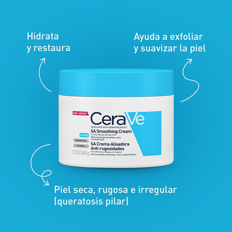 Cerave Crema Alisadora Con Ácido Salicílico | Suaviza Rugosidades En Piel Seca