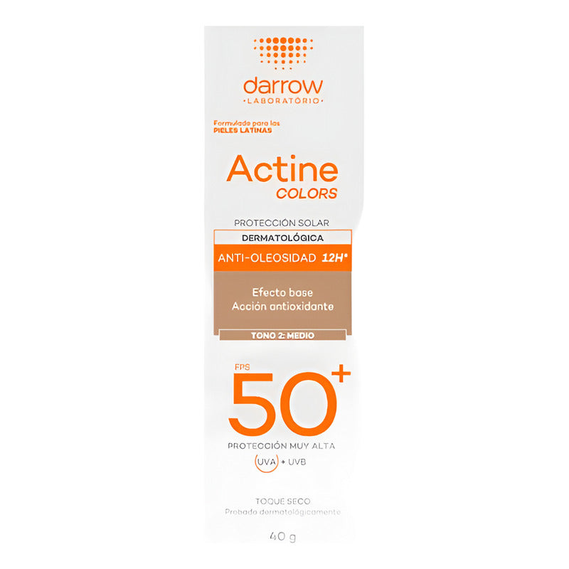 Actine Color Protector Solar Efecto Base Tono Medio 40g
