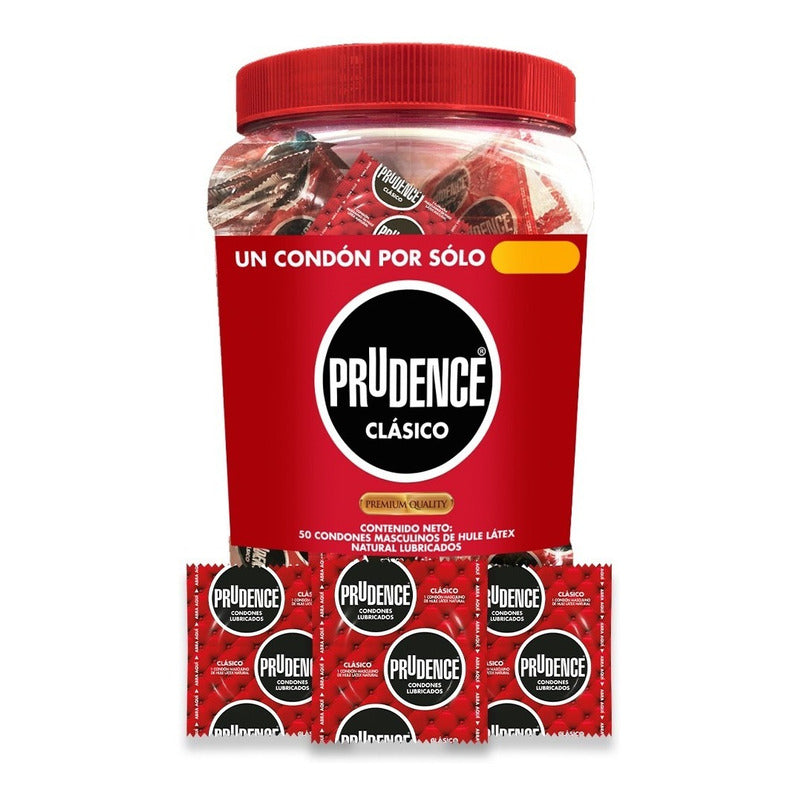 Prudence Clasico Vitrolero Preservativo Con 50 Piezas