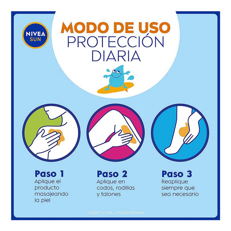 Nivea Sun Kids Protector Solar Corporal Protect & Moisture (125 Ml), Loción Solar No Grasosa Ni Pegajosa Ideal Para La Piel Sensible De Los Niños Fps 50+ Resistente Al Agua