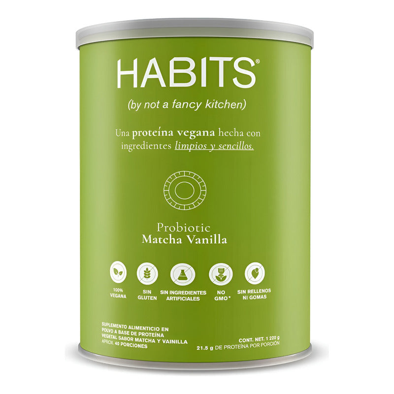 Habits Proteína Vegana Jumbo 1.220g Matcha Vainilla