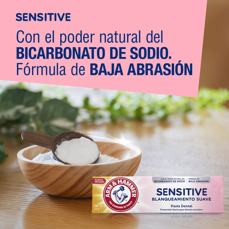 Crema Dental White Sensitive Sabor A Menta 127 G Arm And Hammer