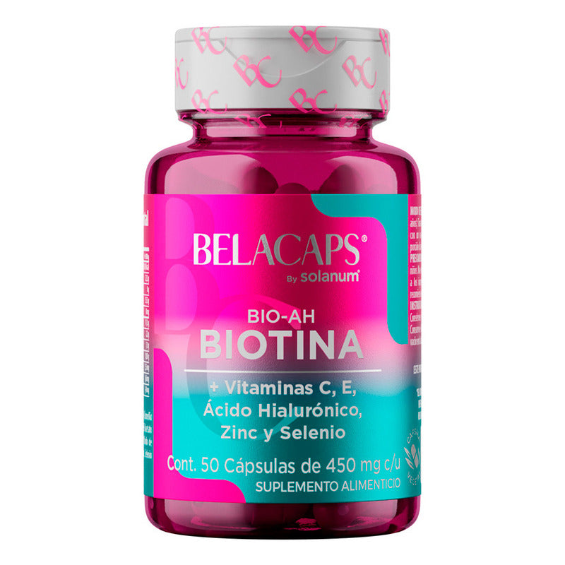 Belacaps Biotina Vitamina C E Acido Hialuronico 50 Cap Sin Sabor