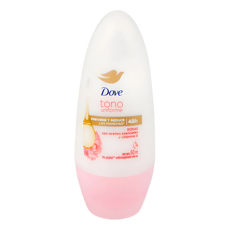 Dove Desodorante Tono Uniforme 72h Roll-on 50ml Rosas