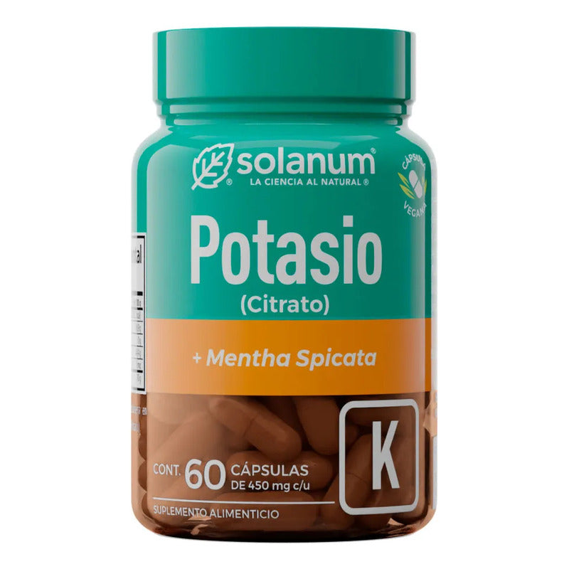 Citrato De Potasio 60 Caps Vegetales Solanum Menta