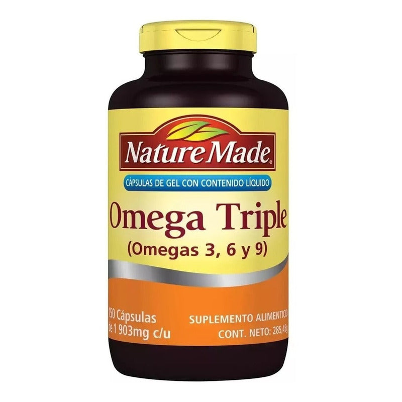 Omega Triple 3, 6 Y 9 Nature Made 150 Caps Sabor Na