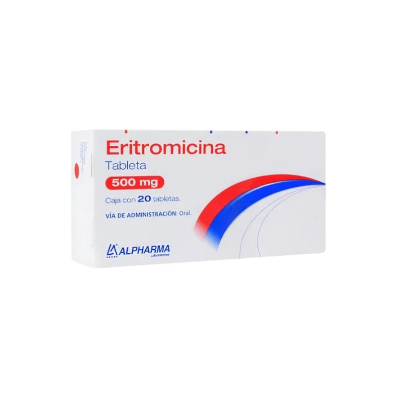 Eritromicina 500mg Caja Con 20 Tabletas