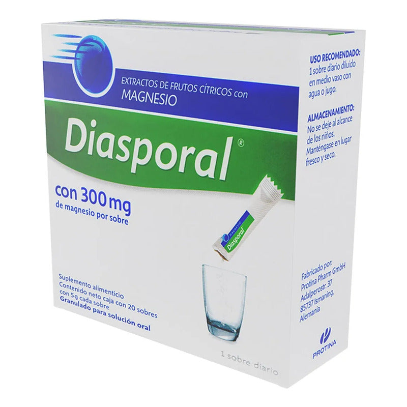 Diasporal Magnesio 300mg 20 Sobres Sin Sabor
