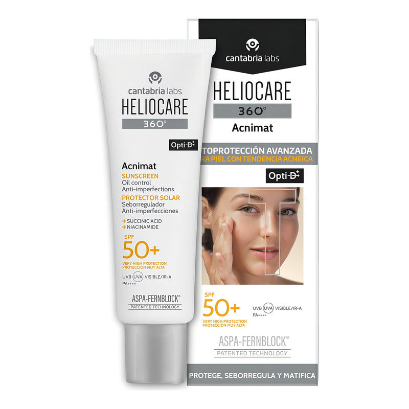 Heliocare 360 Acnimat Crema Invisible Fps 50+, 50ml (acné)