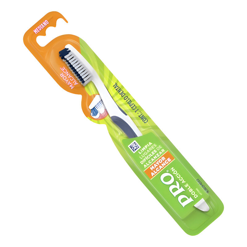 Oral-b Pro Doble Acción Cepillo Dental  Mayor Alcance Blanco/azul