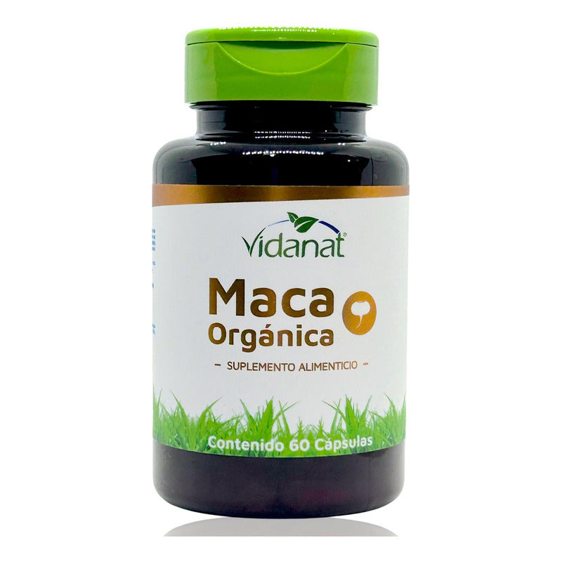 Suplemento Alimenticio De Maca Organica 60 Caps Vidanat Sabor Sin Sabor