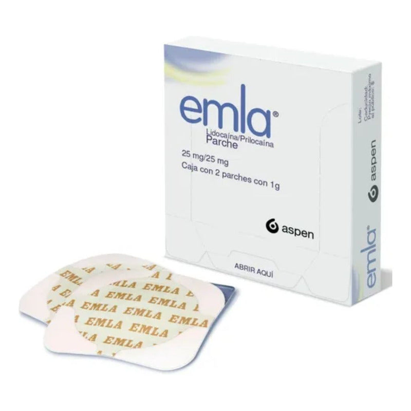 Emla Parche 25mg/25mg Con 2 Parches Con 1g