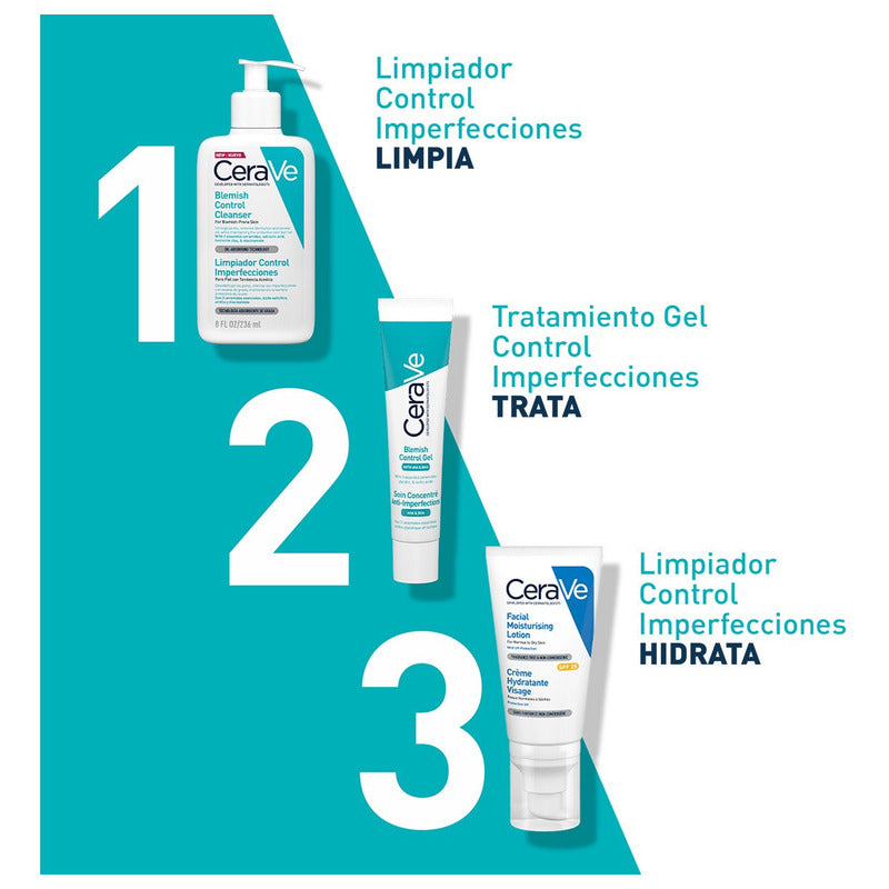 Cerave Limpiador Control Imperfecciones Anti-acne 236ml Acneica Día/noche