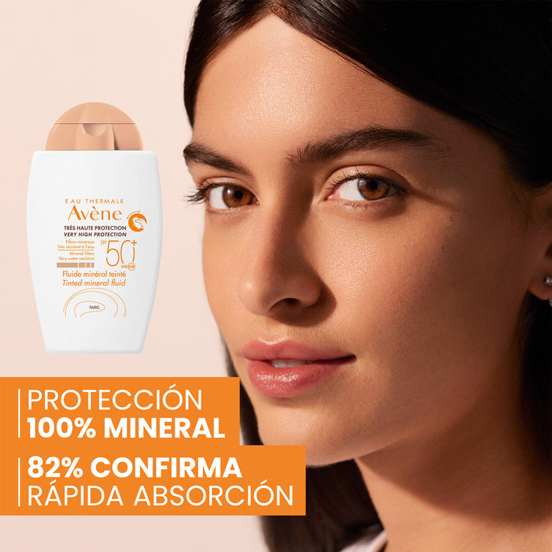 Protector Solar Avène Fluido Mineral Con Color Spf50 40ml
