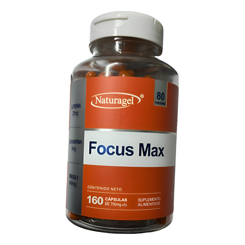Naturagel Focus Max 160caps Luteína+zeaxantina+omega 3 Sin Sabor