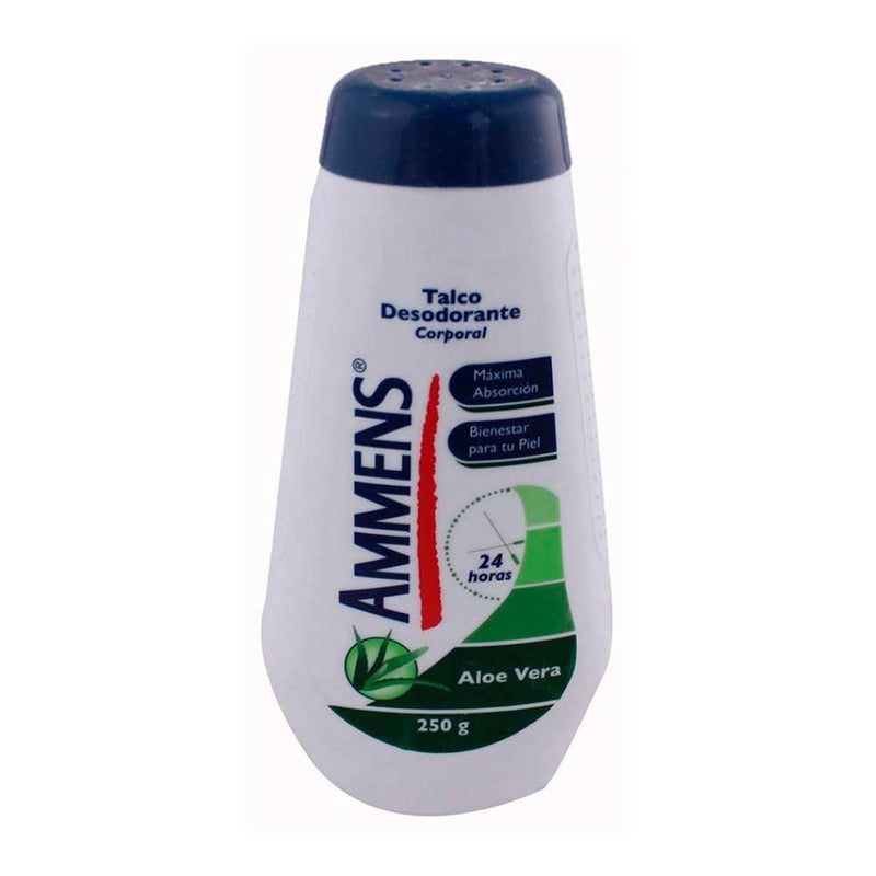 Talco Corporal Ammens Desodorante Aloe Vera 250g