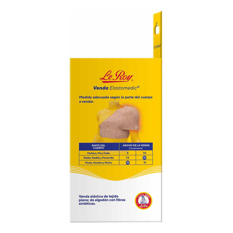 Venda Elastomedic De Alta Compresión Le Roy 10cm X 5m Caja Con 1 Pz
