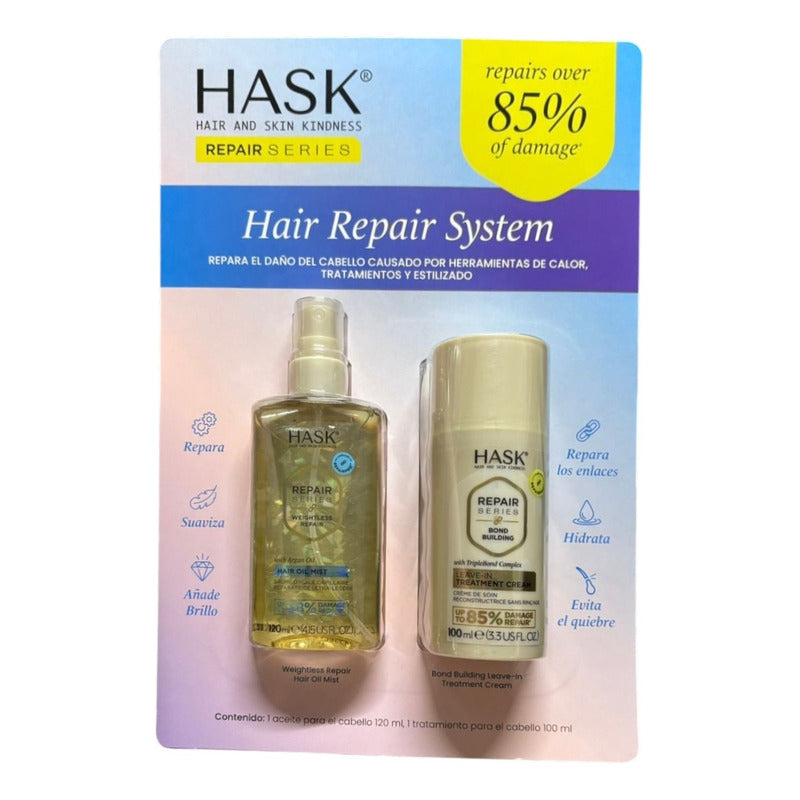 Tratamiento Hask Reparador De Daño Causado Por Calor 2pz