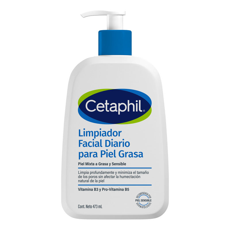 Cetaphil Limpiador Facial Diario, Controla Grasa, 473 Ml