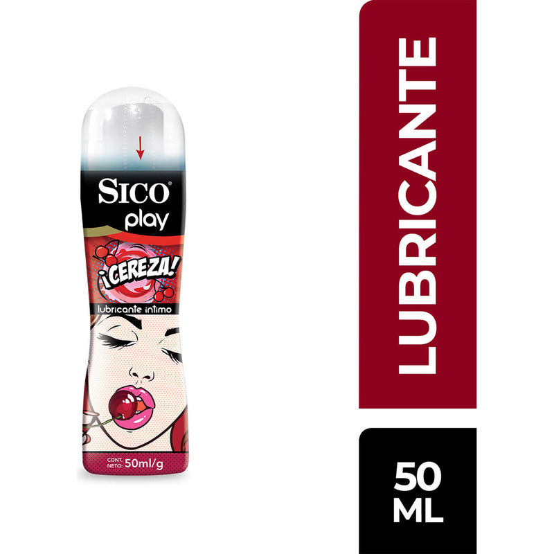 Sico® Play Lubricante Íntimo, Sabor Cereza De 50 Ml
